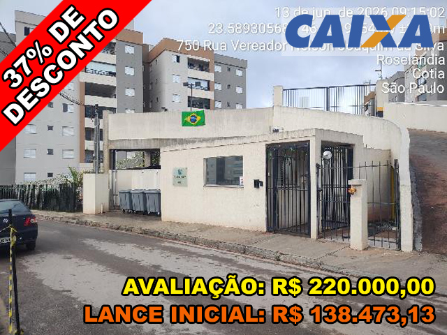 Rua vereador nelson joaquim da silva n. 970 apto. 31, bl 01 - cond residencial dos tucanos - lageado - cotia/sp