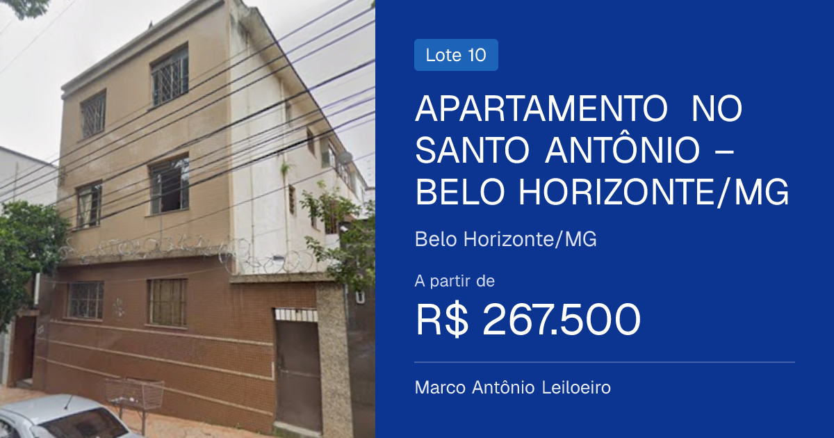 Apartamento no santo antônio – belo horizonte/mg