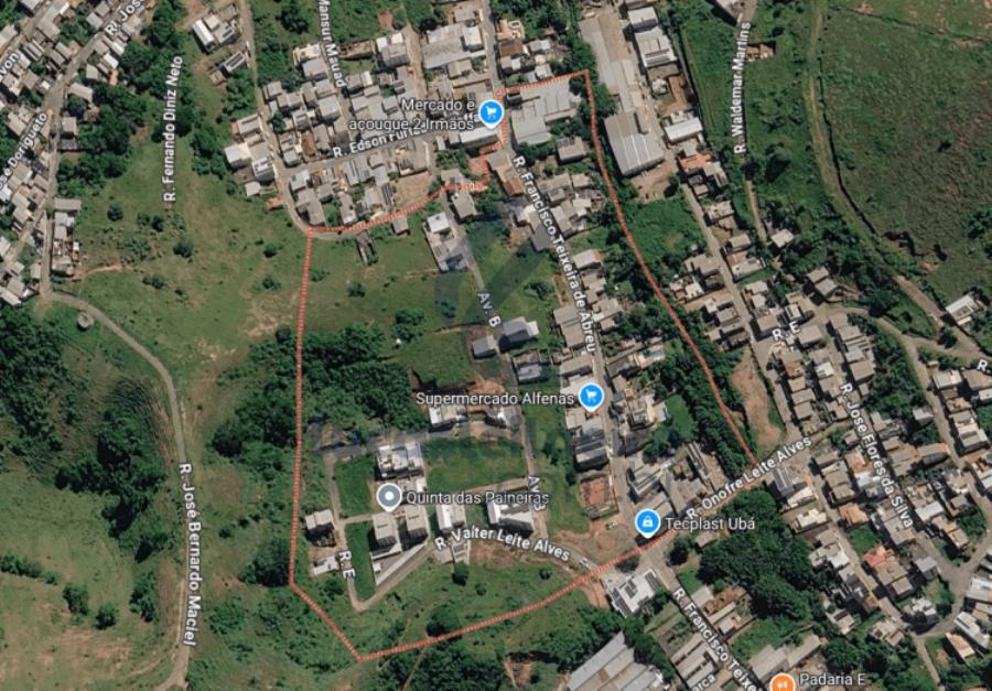 Ubá/mg - lote de terreno área 270,22m² no bairro quinta das paineiras. |