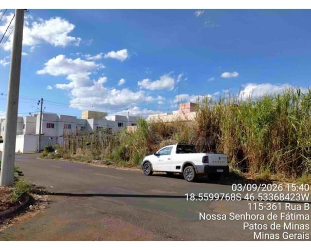 Patos de minas/mg - lote urbano com área de 3.039,76 m², localizado no bairro nossa senhora de fatima lote em leilão | mgl leilões