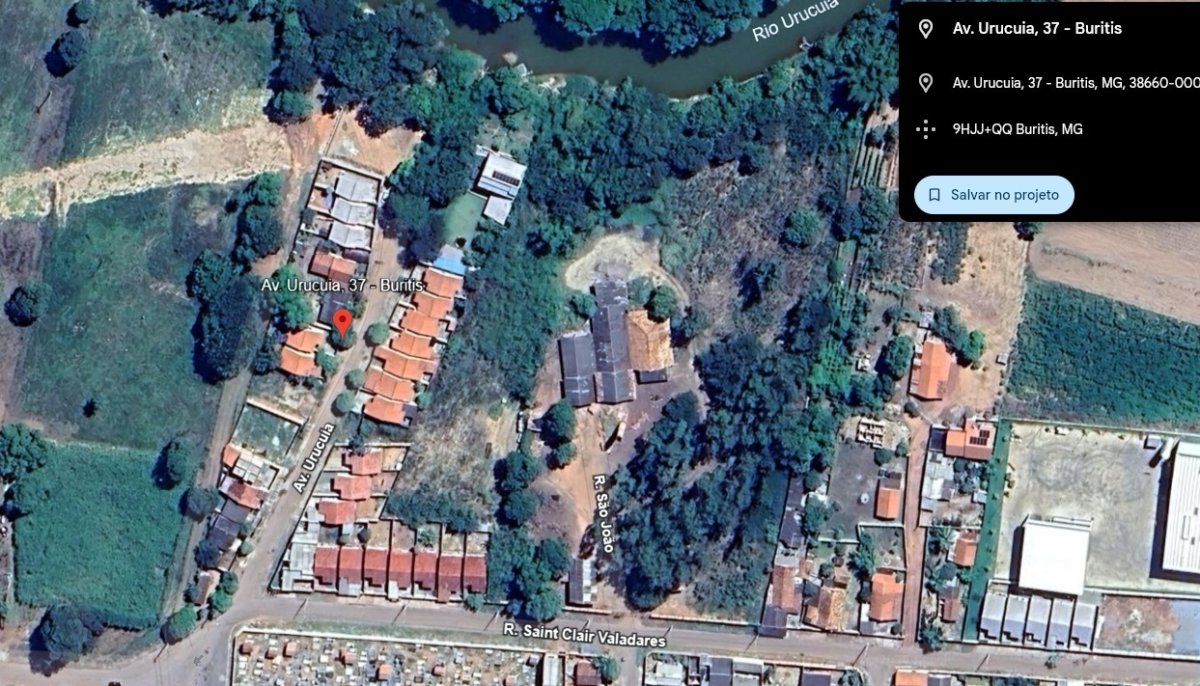 Lote/terreno urbano situado na avenida urucuia, identificado como sem número-f, quadra 104, em buritis/mg