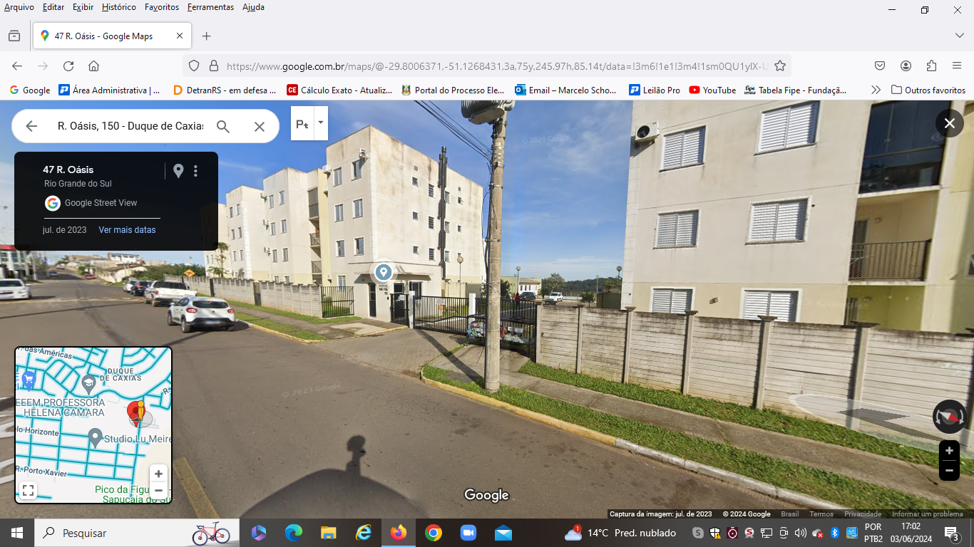 O APARTAMENTO Nº 44 BLOCO O, RESIDENCIAL DIQUE DE CAXIAS, RUA OÁSIS, 150, DIQUE DE CAXIAS, SÃO LEOPOLDO- RS