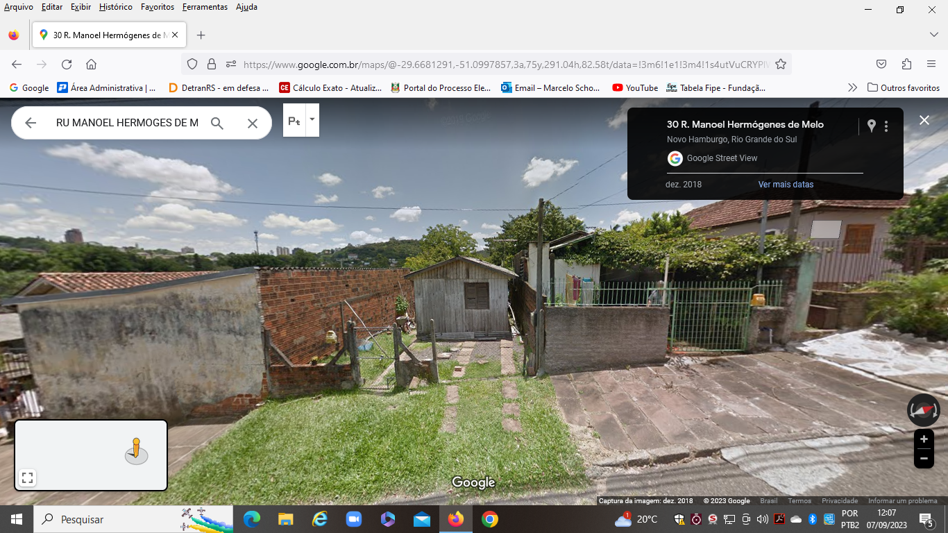 Fração idela de 25% do imóvel localizado na rua manuel hermógenes de mello, 18, são jorge, novo hamburgo- rs