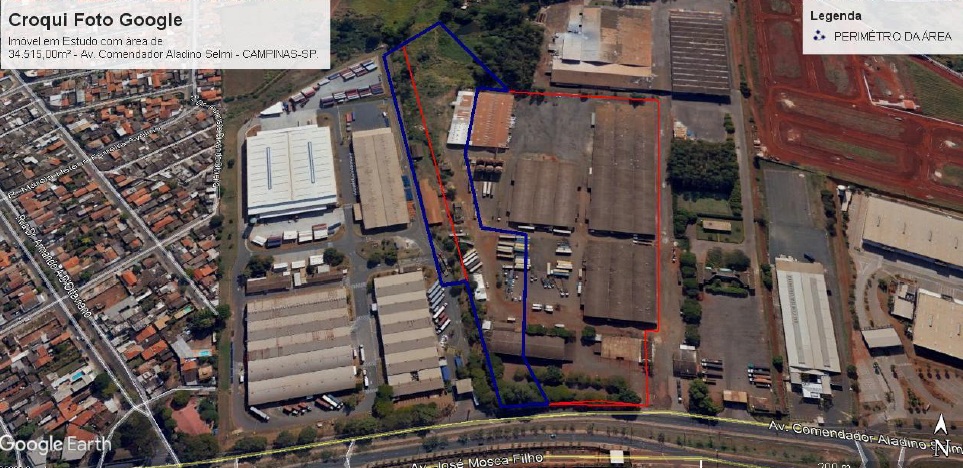 Imóvel Industrial, A.T.: 34.515m², A.C.: 3.445m², Nova Aparecida, Campinas/SP