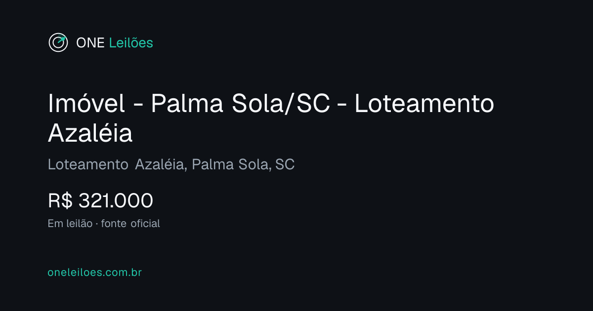 Imóvel - Palma Sola/SC - Loteamento Azaléia