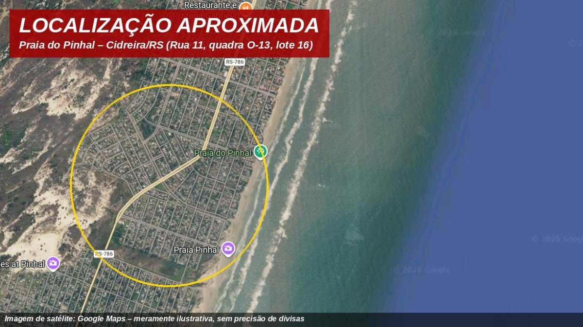 Terreno de 350 m² na Praia do Pinhal — Cidreira/RS