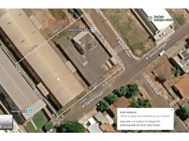 Lote de terras urbano com área de 2.508,75 m²