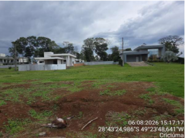 Lote a.t. 618,8 m² - primeira linha sangão, criciúma/sc