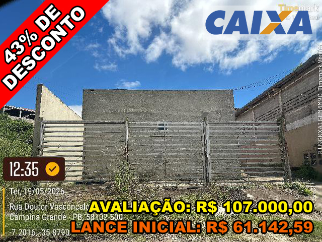 Rua avani cassimiro de albuquerque n. 150, lt 11, qd b, cs 03 - lot tota camara - alto branco - campina grande/pb