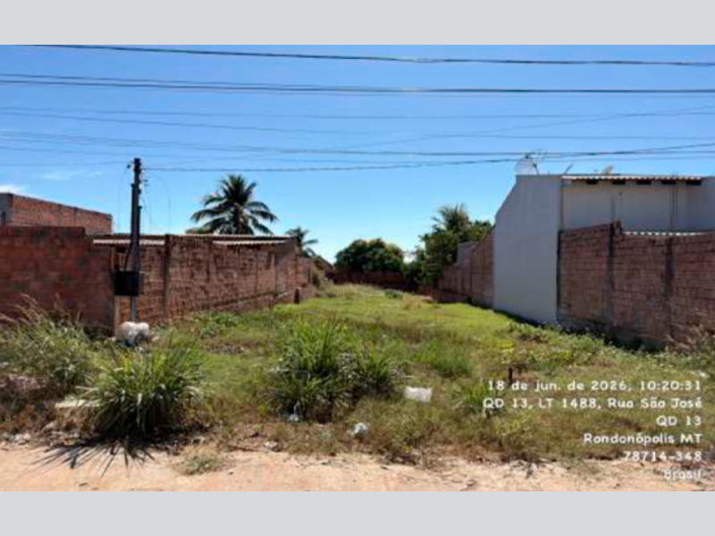 Terreno em leilão em Rondonópolis - MT