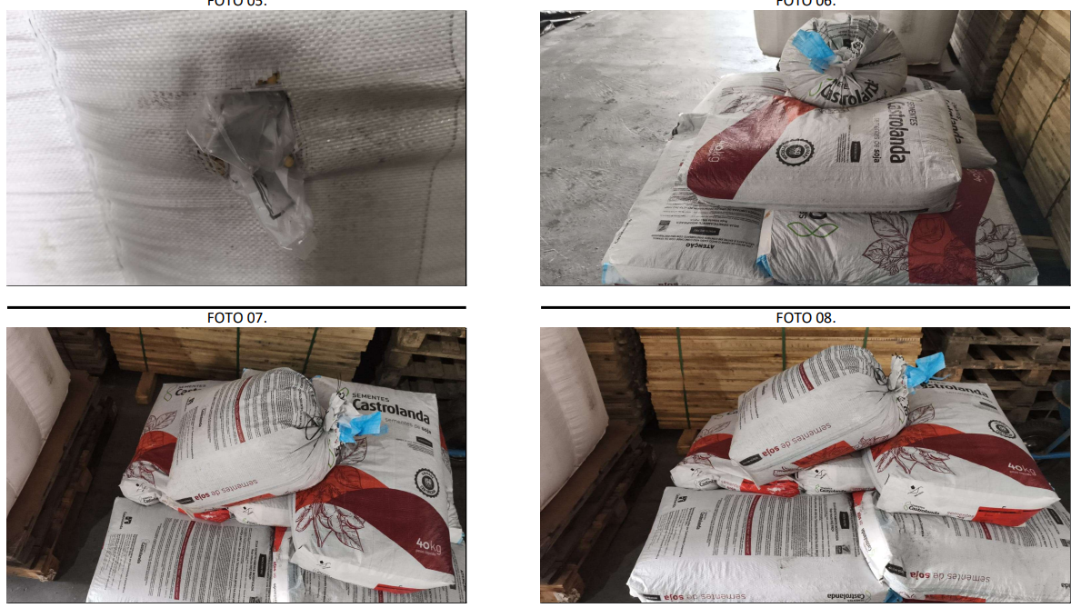 SINISTRO: 3054765814 – SEM SOJA - RASGO DE EMBALAGEM E MOLHADURA DO PRODUTO - OBS: SERÁ FORNECIDO APENAS AUTORIZAÇÃO PARA REMOÇÃO – CONFORME RECURSO 8