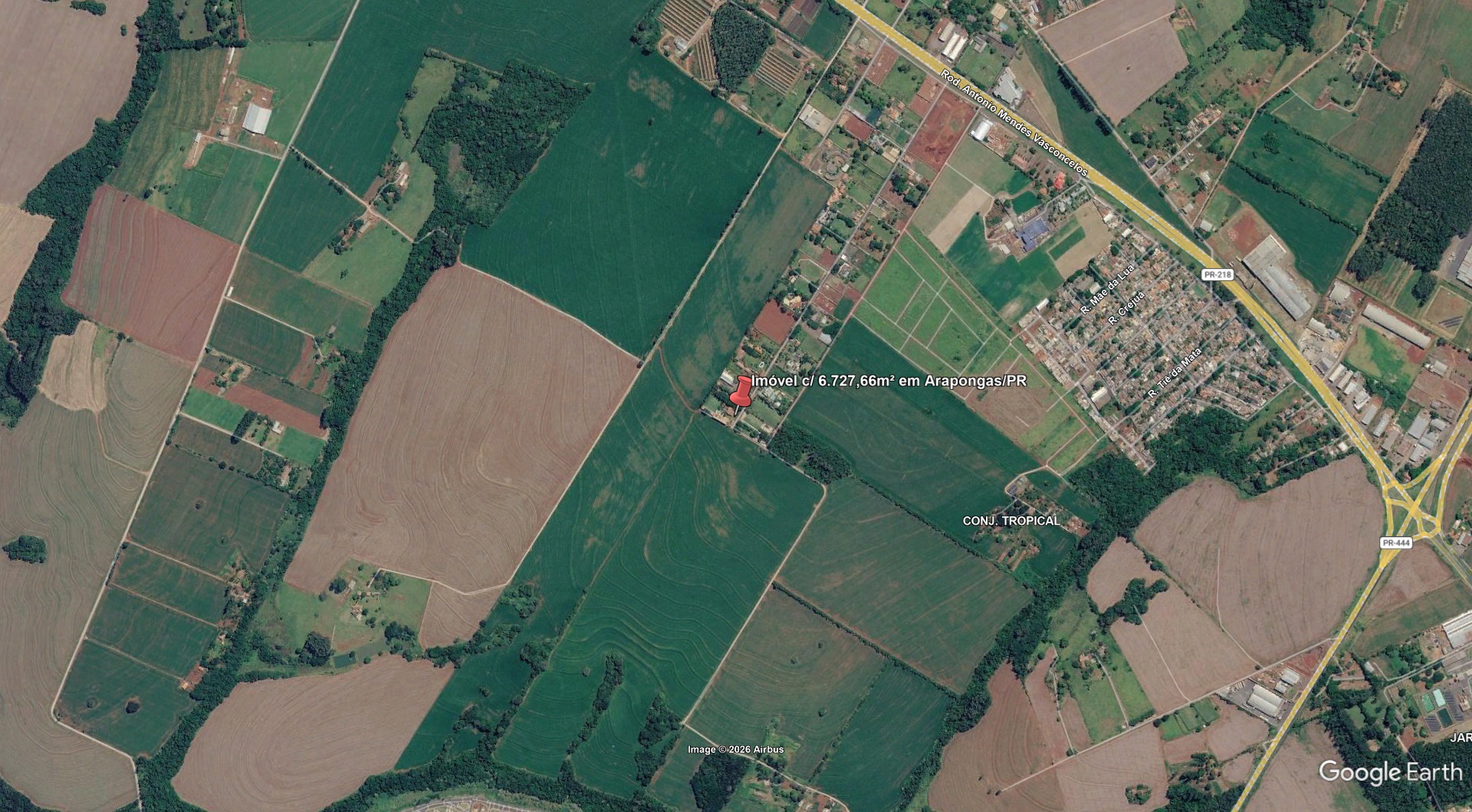 LOTE 6.1 - Imóvel c/ 6.727,66m² no Recanto Campo Belo em Arapongas/PR