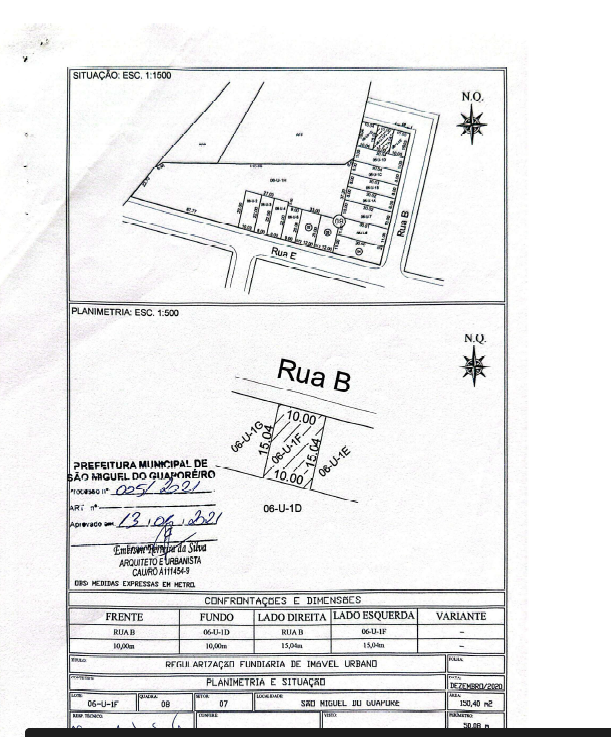 Terreno — 150,40 m² — São Miguel do Guaporé/RO