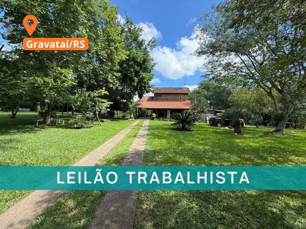 LEILÃO JUDICIAL - ÁREA DE TERRAS DE 12.090,00M², EM GRAVATAÍ/RS