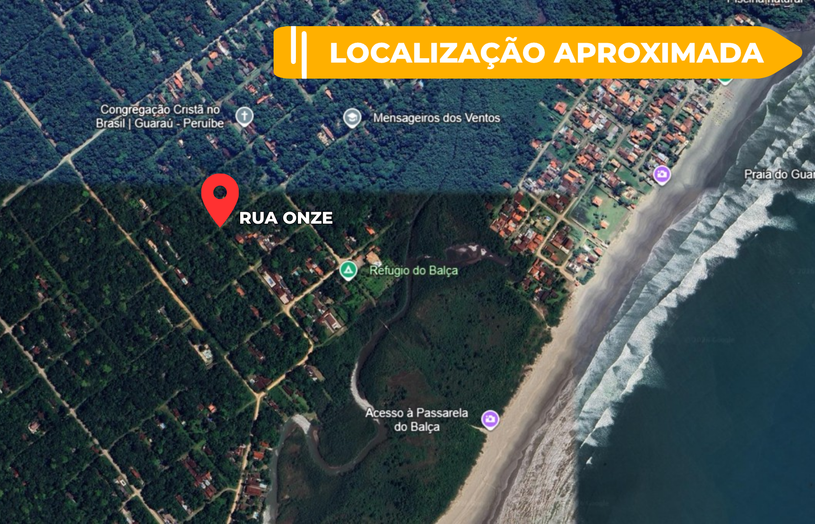 Terreno com 1.000,00 m² na estância balneária garça vermelha em peruíbe/sp