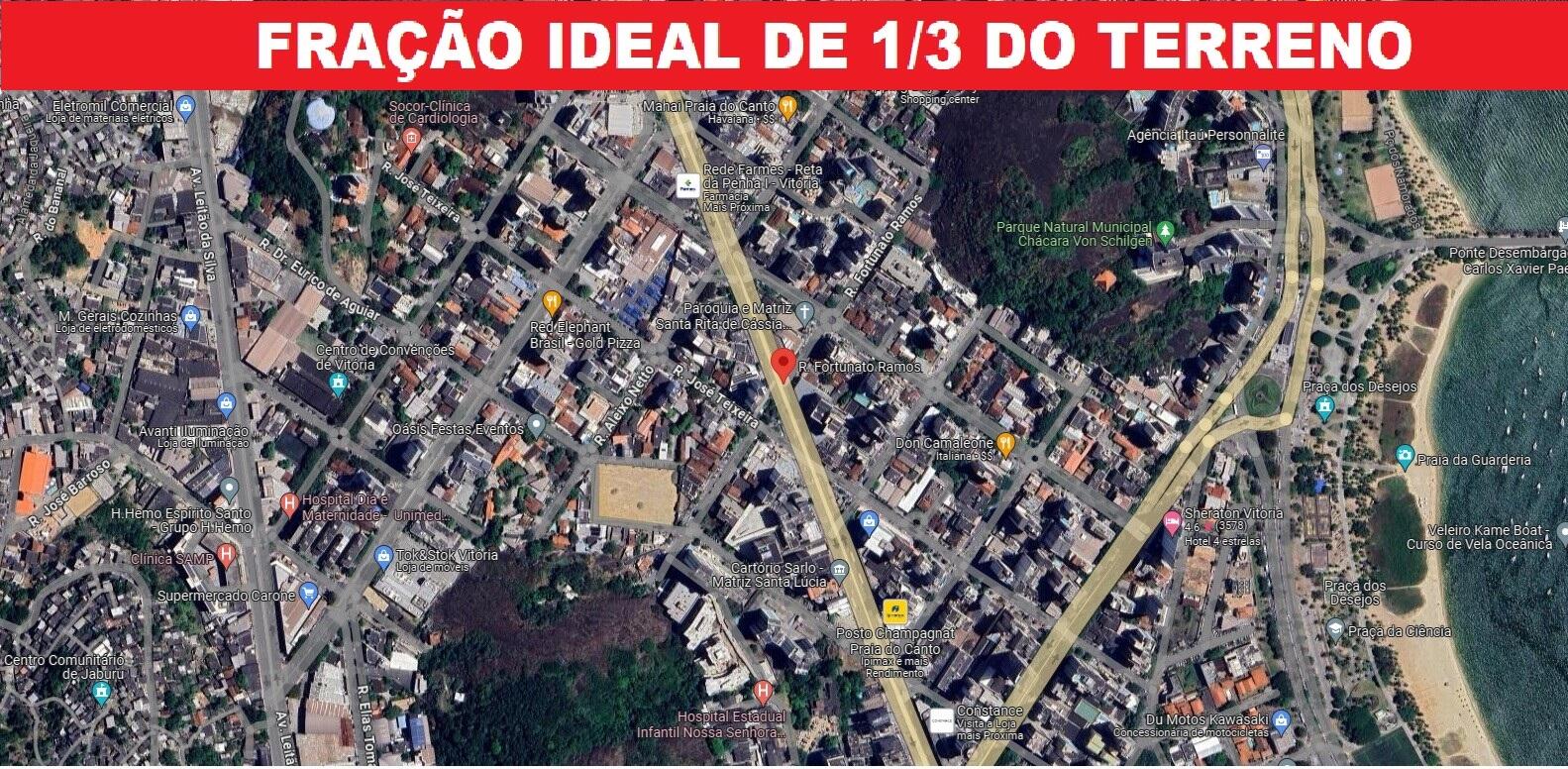 Fração ideal de 1/3 de terreno remanescente da área “b”, localizado na rua