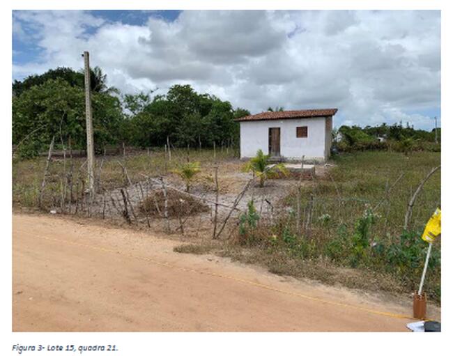 Lote de terreno situado sob o no. 15 da Quadra 21, no Loteamento Vale de Santa Rita I, no Município de Santa Rita/PB.