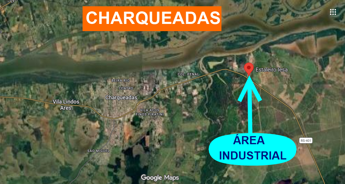 GRANDE COMPLEXO INDUSTRIAL DA ANTIGA IESA ÓLEO E GÁS EM CHARQUEADAS/RS – 35,93 HECTARES, MAIS DE 16,7 MIL m² DE ÁREA CONSTRUÍDA, 25 EDIFICAÇÕES, PAVILHÕES E AMPLA INFRAESTRUTURA INDUSTRIAL- BADESUL