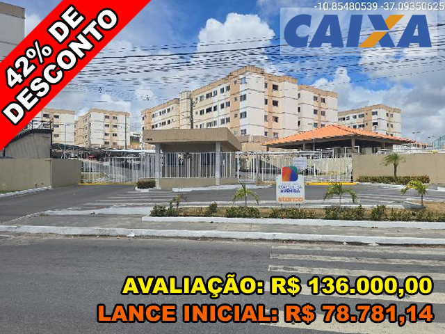 Avenida coletora a n. 1500 apto. 001, bl 10, vaga n 282, - residencial parque da avenida - povoado taicoca de f - nossa senhora do socorro/se