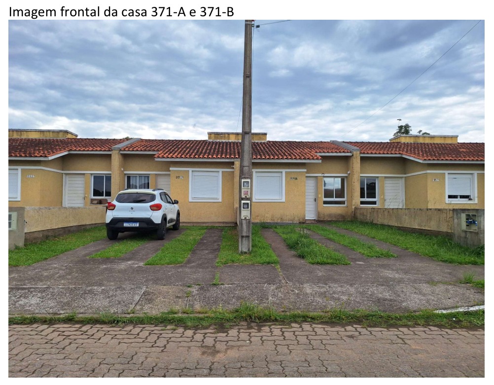 Casa de alvenaria sob nº 371-b, geminada, com a área construída de 43,48m², situada na rua vítor mateus teixeira, vila três marias, em esteio/rs. matrícula nº 20.803