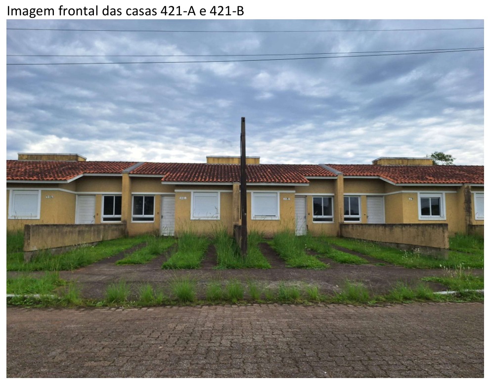 Casa de alvenaria sob nº 421-b, geminada, com a área construída de 43,48m², situada na rua vítor mateus teixeira, vila três marias, em esteio/rs. matrícula nº 20.810