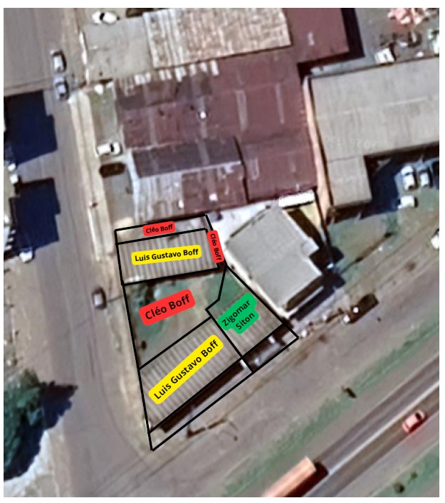 Vacaria/rs - a quota ideal equivalente a 50% (cinquenta por cento), 231,65m² de propriedade de cléo jacob boff de um terreno urbano, nesta cidade, localizado na rua progresso, nº 113.