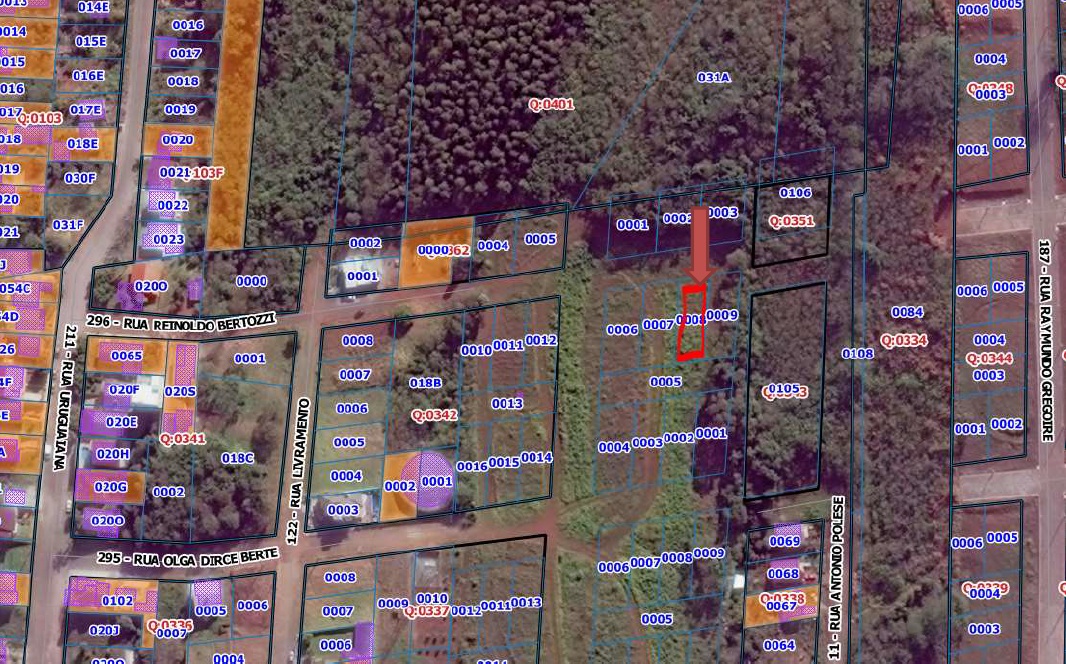 Área de 397,65m², situada na Rua Reinoldo Bertozzi, matrícula 34.891 do RI de Encantado/RS