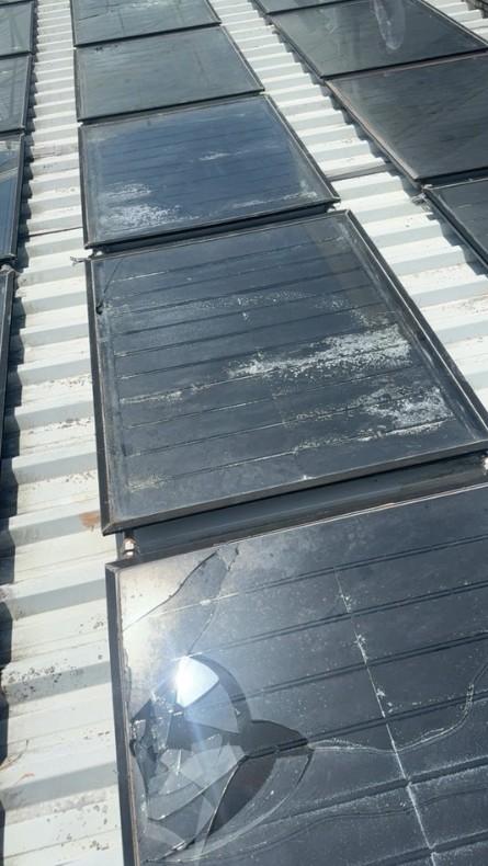 SINISTRO: 10118 2026 12108 – 42 UNIDADES DE COLETOR SOLAR SLZ200 PRINCE - CLASSIFICAÇÃO A - AVARIAS PROVENIENTES DE VENDAVAL - OBS: SERÁ FORNECIDO AP